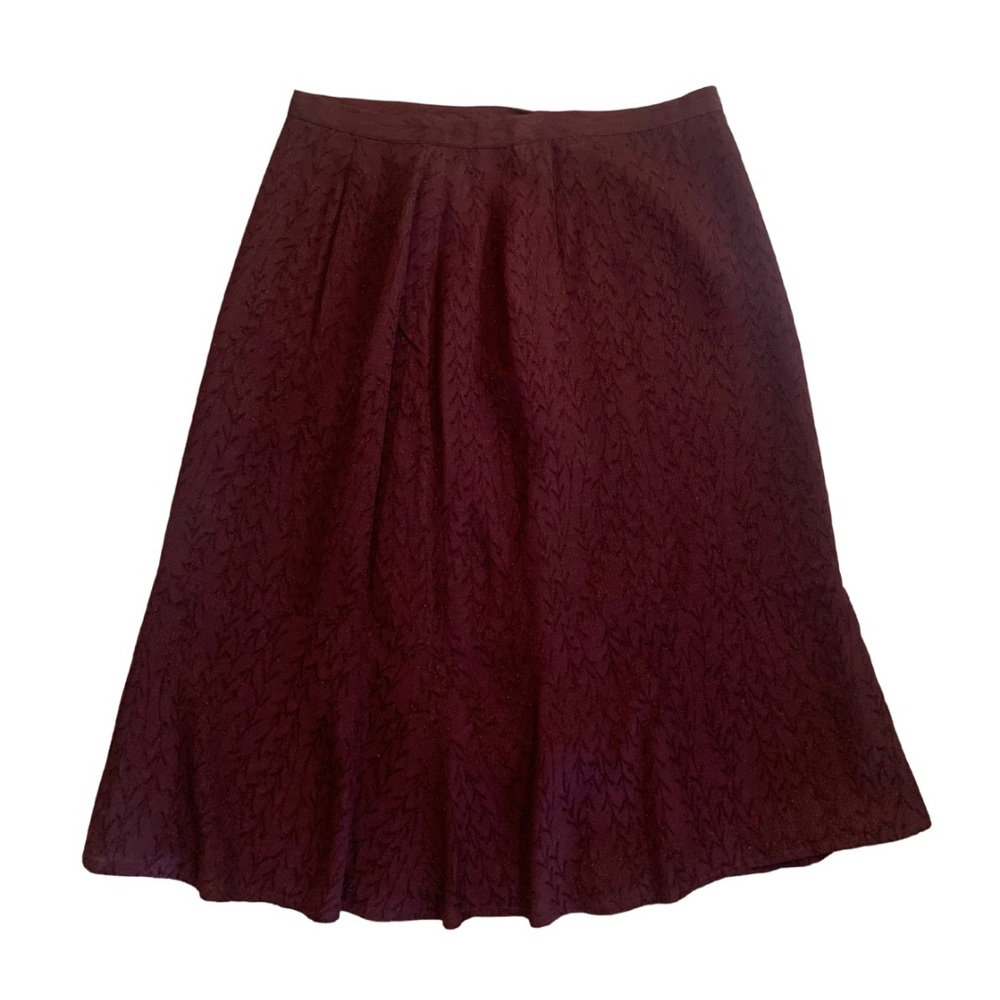 Corinne Sarrut Paris Burgundy Purple A-line Skirt Vintage Whimsigoth 90s Fairy